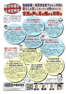 藤沢市議会報告